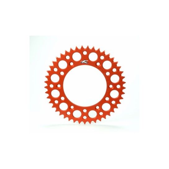RENTHAL REAR SPROCKET ORANGE Grvd Pkd