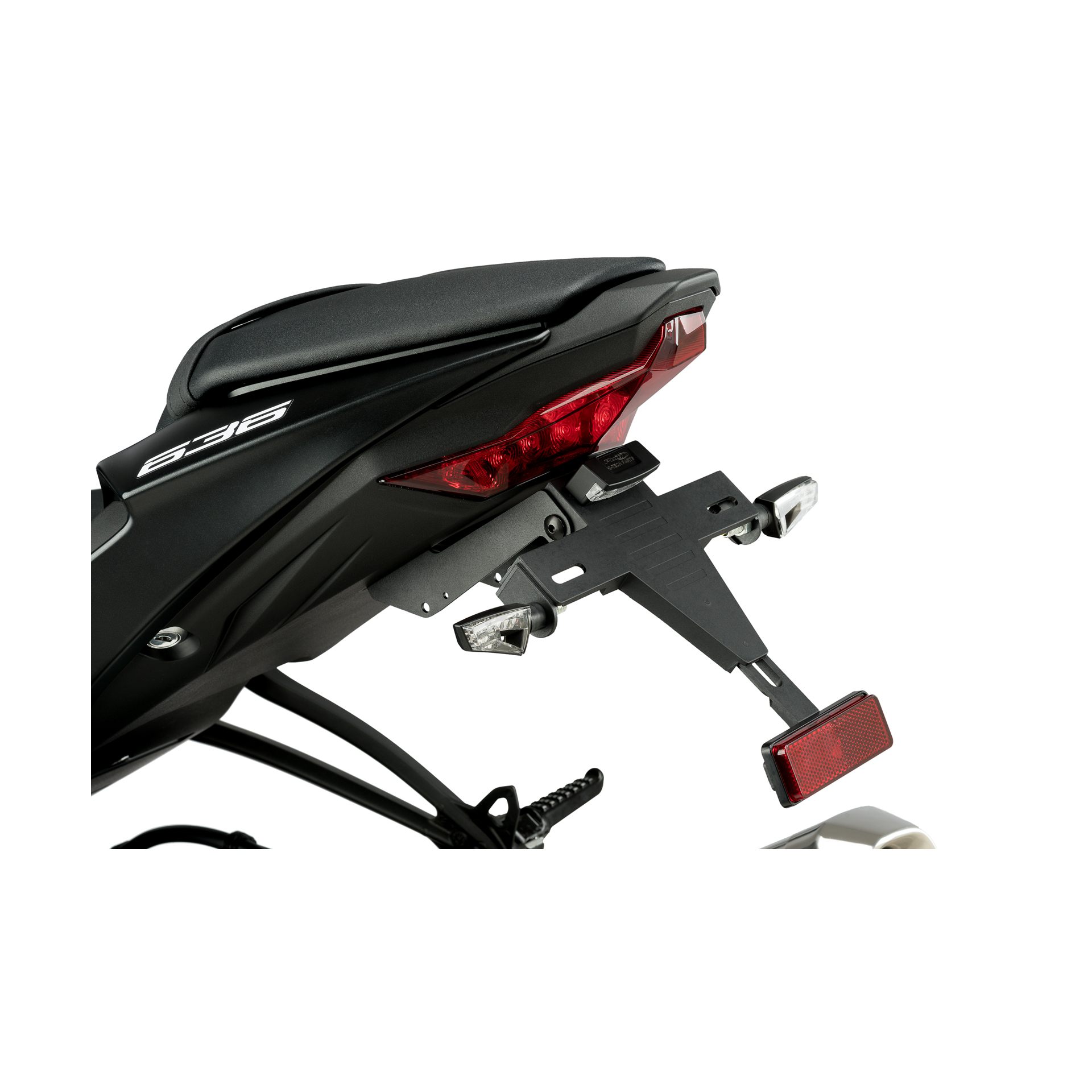 PUIG ZX-6R 636 2019 SUPORTE MATRICULA PRETO PUIG ZX-6R 636 2019 SUPORTE MATRICULA PRETO