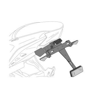 PUIG CBR600RR 2007-12 SUPORTE MATRICULA PRETO