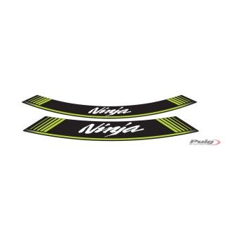 PUIG NINJA 300 2013 FITAS DE RODA PERSONALIZADAS VERDE