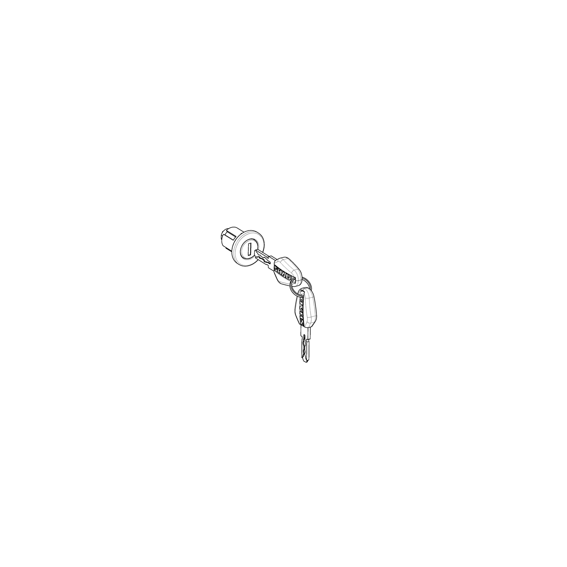 SHAD SH58X/SH59X LOCK (BLACK KEY) SHAD SH58X/SH59X LOCK (BLACK KEY)