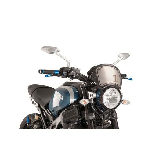 PUIG XSR900 2016-17 MICA FRONTAL PRETA COM AUTOCOLANTE