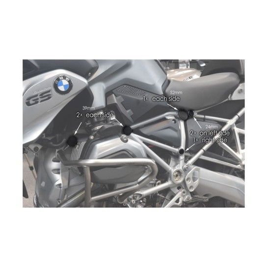 PUIG BMW R1200GS/A 13-15 TAMPOES PROTECTORES QUADRO PUIG BMW R1200GS/A 13-15 TAMPOES PROTECTORES QUADRO