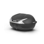 SHAD MALETA SH47 REFL. BLANCO (TAPA CARBONO INCLUIDO)