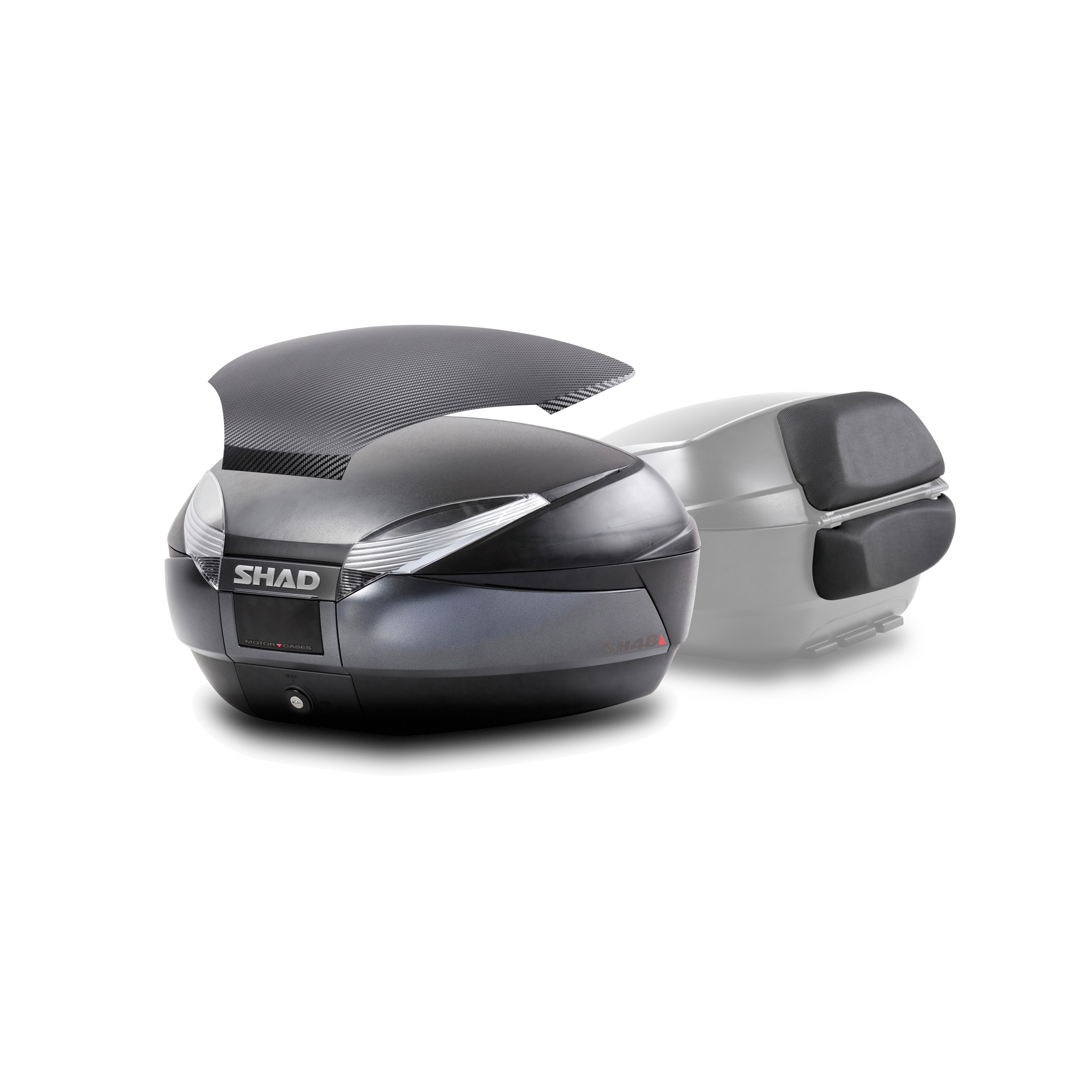 SHAD SH48 NGR/GRIS OSC PACK (TAPA CARBONO+RESPALDO) SMART LK SHAD SH48 NGR/GRIS OSC PACK (TAPA CARBONO+RESPALDO) SMART LK