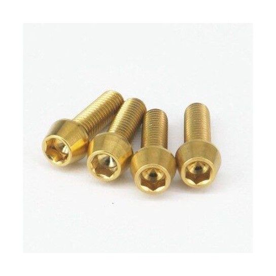 DIRT FREAK PARAFUSO TAPER M6 25mm DOURADO 4UNID