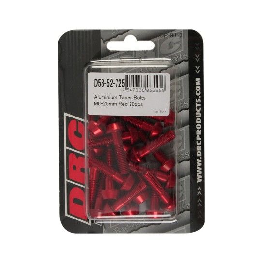 DIRT FREAK PARAFUSO TAPER M6 25mm VERMELHO 20UNID