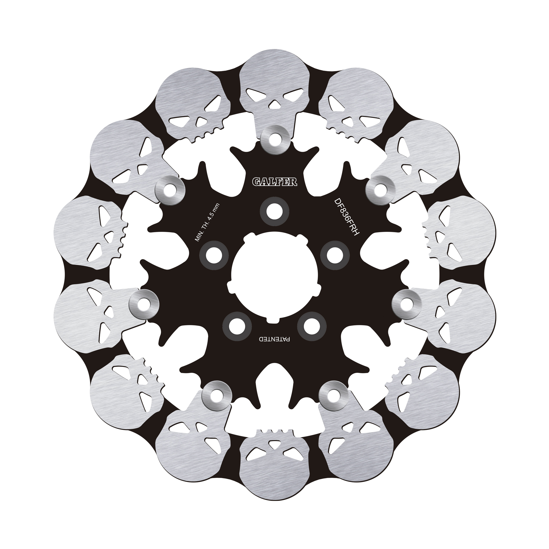 GALFER HARLEY DAVIDSON SKULL FLUTOANTE DISCO TRAS GALFER HARLEY DAVIDSON SKULL FLUTOANTE DISCO TRAS