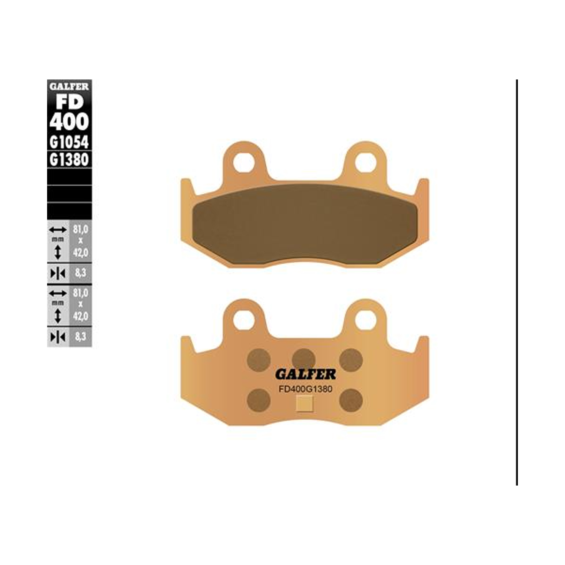 GALFER 400-1380 PASTILHAS DE TRAVAO GALFER 400-1380 PASTILHAS DE TRAVAO