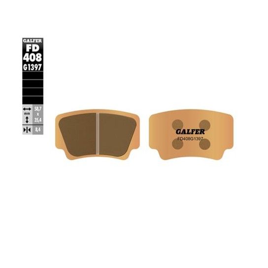 GALFER 408-1397 PASTILHAS DE TRAVAO TRAS KTM ATV