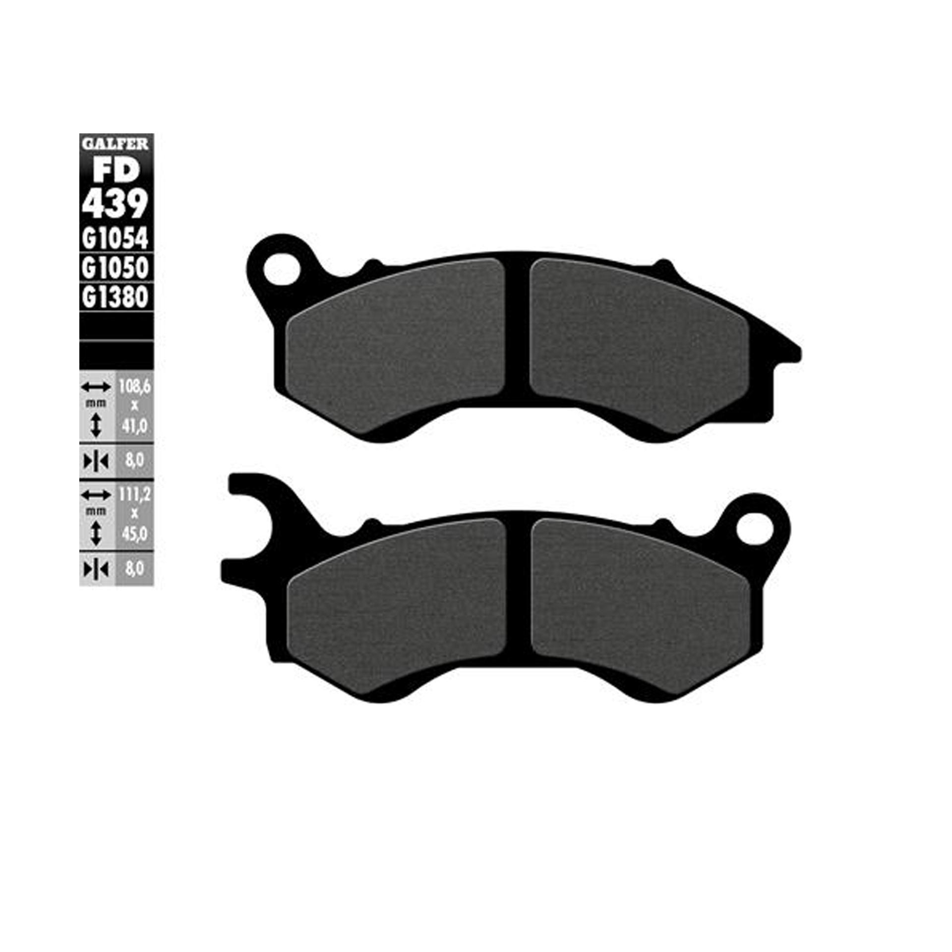 GALFER 439-1050 PASTILHAS DE TRAVAO PCX125 GALFER 439-1050 PASTILHAS DE TRAVAO PCX125