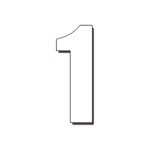 DIRT FREAK AUTOCOLANTE MX2 NUMERO 1 BRANCO 3UNID