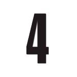 DIRT FREAK AUTOCOLANTE MX3 NUMERO 4 PRETO 3UNID DIRT FREAK AUTOCOLANTE MX3 NUMERO 4 PRETO 3UNID