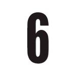 DIRT FREAK AUTOCOLANTE MX3 NUMERO 6 PRETO 3UNID DIRT FREAK AUTOCOLANTE MX3 NUMERO 6 PRETO 3UNID