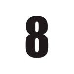 DIRT FREAK AUTOCOLANTE ED2 NUMERO 8 PRETO 3UNID