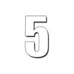 DIRT FREAK AUTOCOLANTE ED2 NUMERO 5 BRANCO 3UNID DIRT FREAK AUTOCOLANTE ED2 NUMERO 5 BRANCO 3UNID