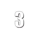 DIRT FREAK AUTOCOLANTE MN2 NUMERO 3 BRANCO DIRT FREAK AUTOCOLANTE MN2 NUMERO 3 BRANCO