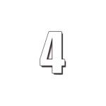 DIRT FREAK AUTOCOLANTE MN2 NUMERO 4 BRANCO