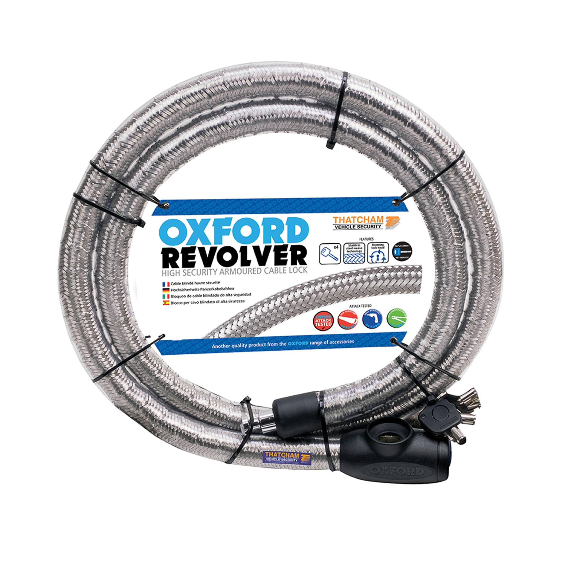 OXFORD ALOQUETE MOTORCYCLE REVOLVER 1,8M PRATA OXFORD ALOQUETE MOTORCYCLE REVOLVER 1,8M PRATA