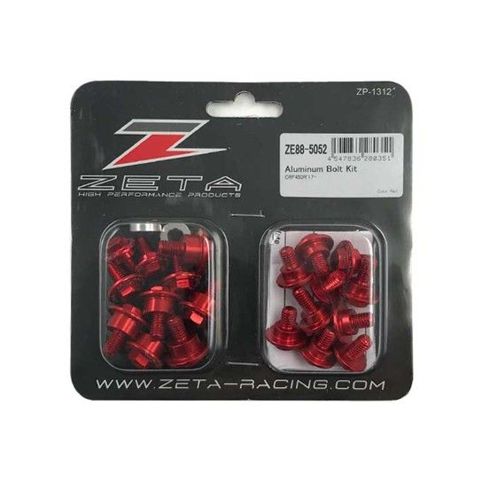 ZETA KIT PARAFUSOS ALUMINIO CRF45017 - VERMELHO