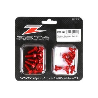 ZETA KIT PARAFUSOS ALUMINIO RMZ250 2010-/450 2011- VERMELHO