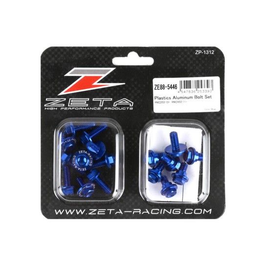 ZETA KIT PARAFUSOS ALUMINIO RMZ250 2010-/450 2011- AZUL