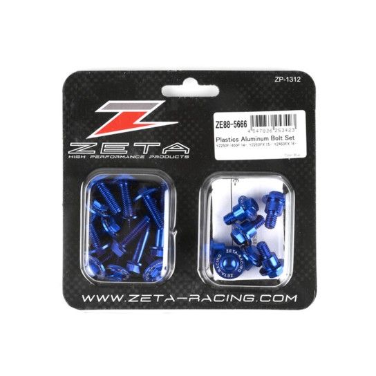 ZETA KIT PARAFUSOS ALUMINIO YZ250F/450F/FX 2014- AZUL