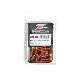 ZETA KIT PARAFUSOS ALUMINIO KTM TAPPING 10 Pcs LARANJA