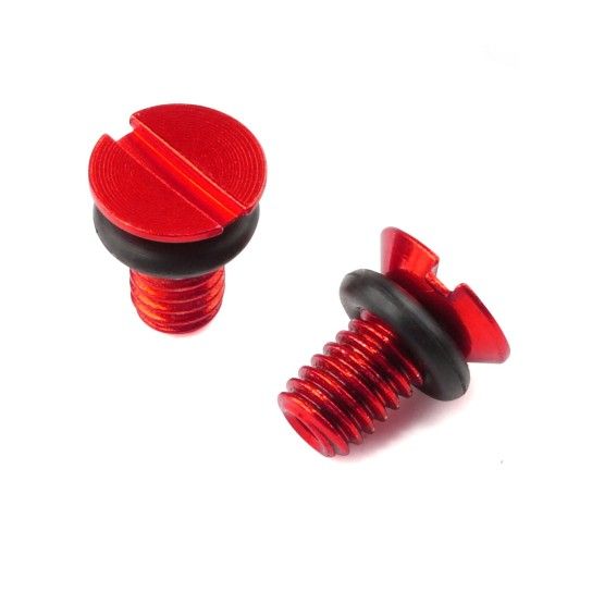 ZETA AIR VALVE CAP SCREW WP RED 2PCS