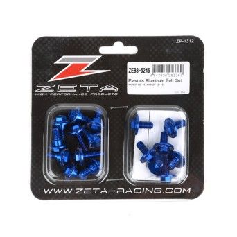 ZETA KIT PARAFUSOS ALUMINIO KX250F 2013-/450F 2015- AZUL