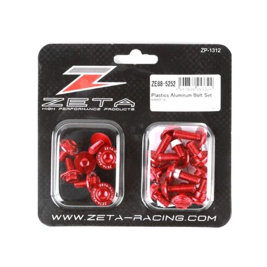 ZETA KIT PARAFUSOS ALUMINIO KX450F 2016- VERMELHO