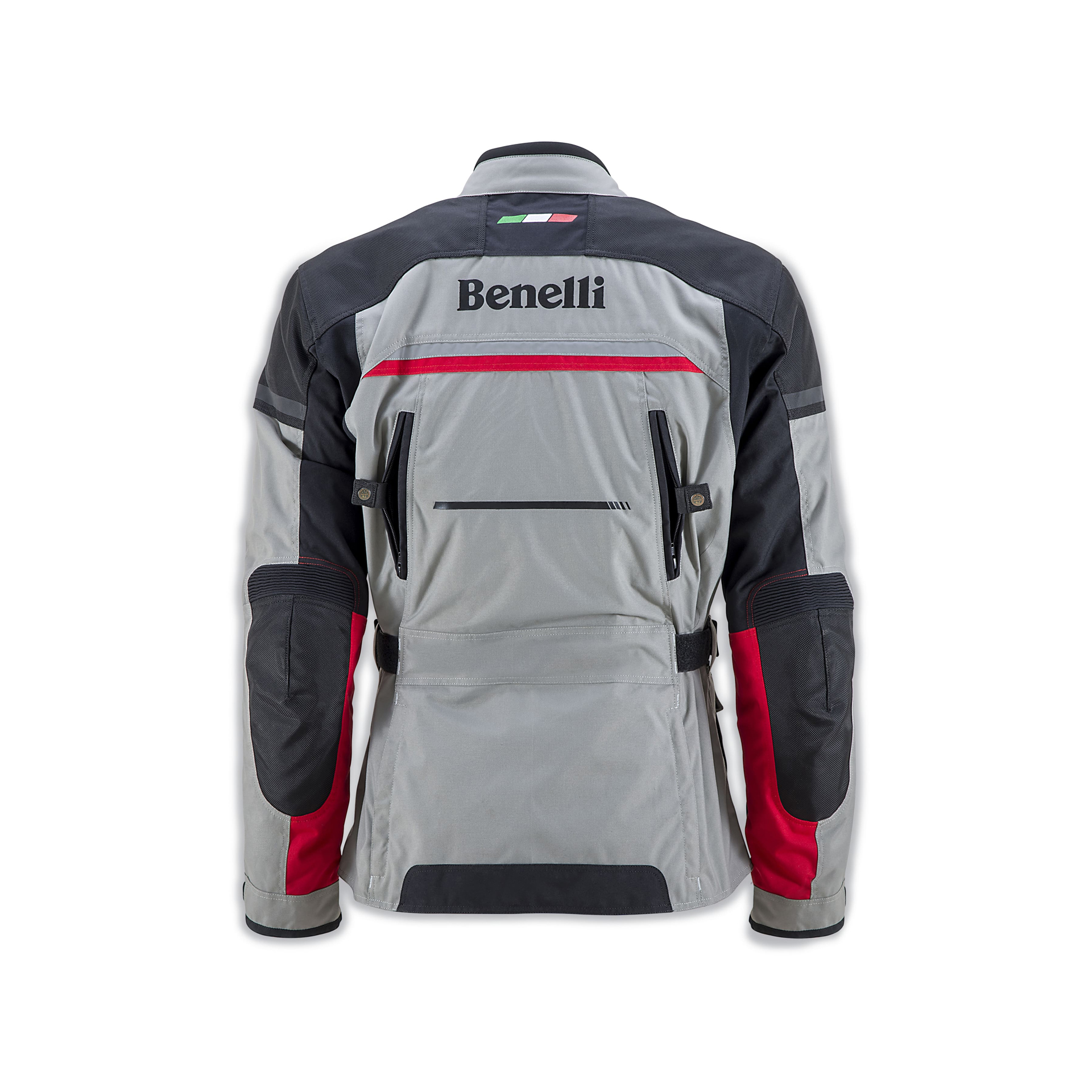 BLUS�O BENELLI ESSENTIAL CINZENTO/VERMELHO - L