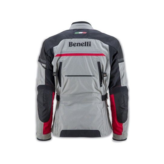 BLUS�O BENELLI ESSENTIAL CINZENTO/VERMELHO - L