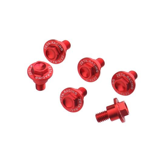 ZETA FORK GUARD BOLT SET GASGAS MC/EX/EC RED 6pcs.