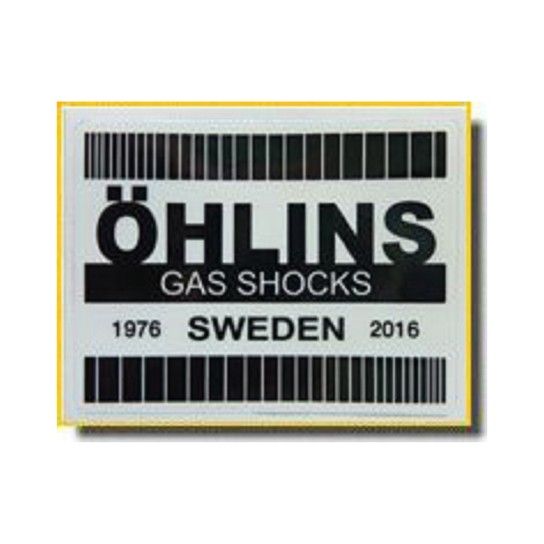 OHLINS AUTOCOLANTE OHLINS MX GAS 1976-2016 BRANCO/TRANSPARE