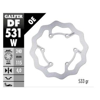 GALFER DISCO WAVE FIXED 240X4mm TRASERO