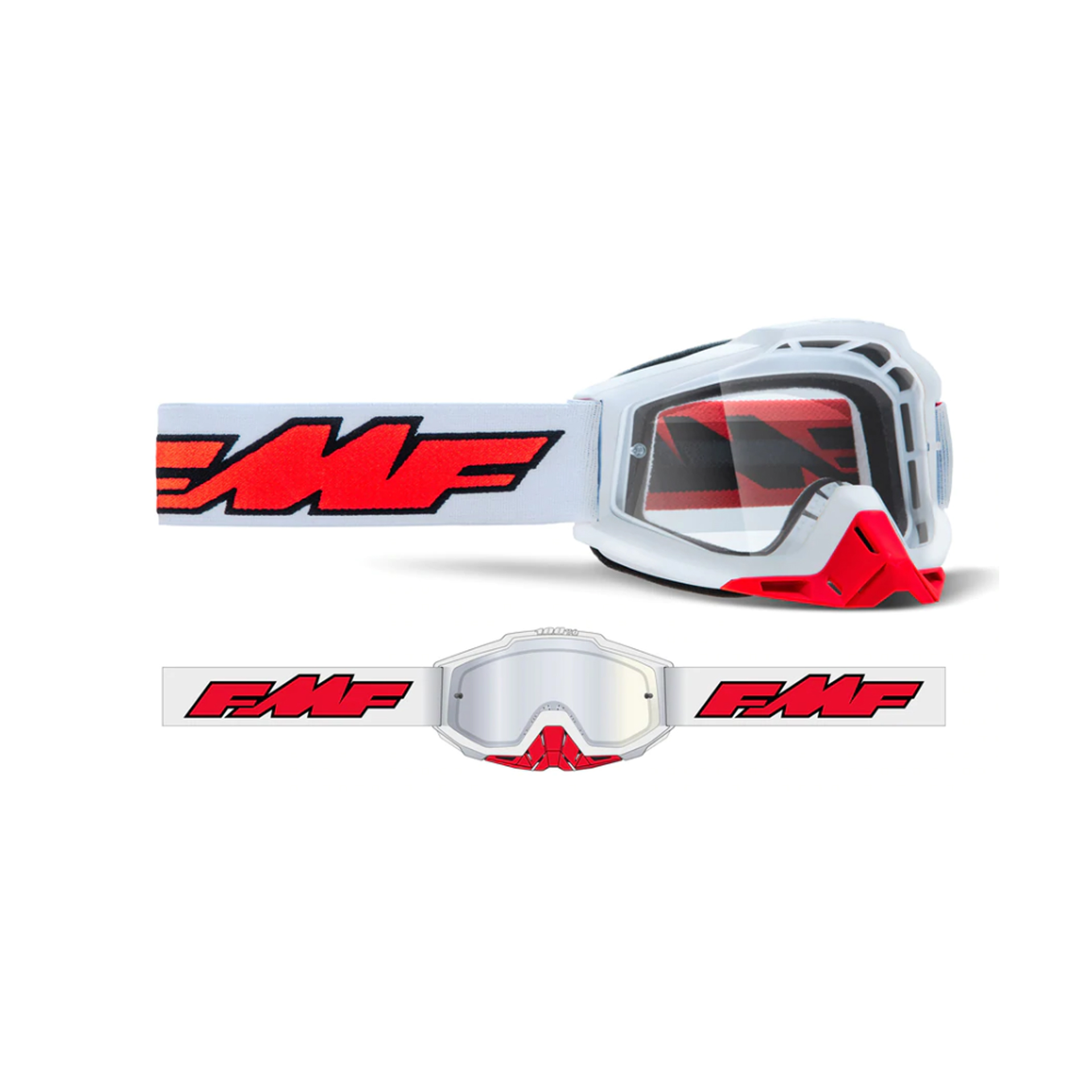 FMF OCULOS POWERBOMB ROCKET BRANCO LENTE TRANSPARENTE FMF OCULOS POWERBOMB ROCKET BRANCO LENTE TRANSPARENTE