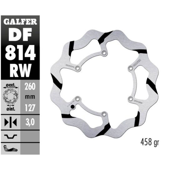 GALFER BETA RR 4T 2013- DISCO FRENTE FLUTUANTE E RASURADO