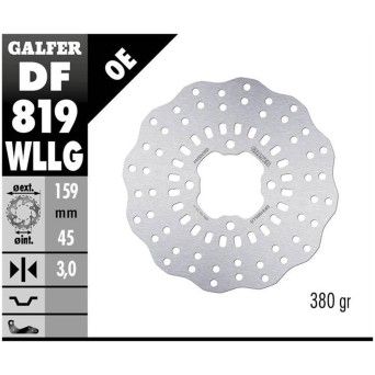 GALFER BETA EVO 125 250 300 DISCO TRAS FULL TYPE 159.5x3mm