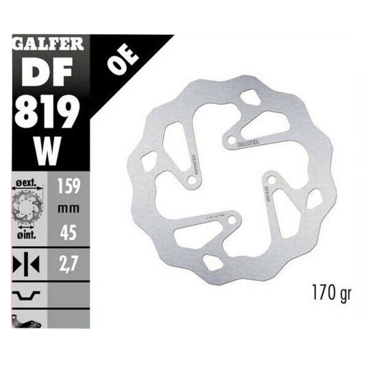 GALFER BETA EVO 125 250 300 DISCO TRAS 159,5x2,7mm