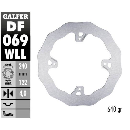 GALFER DISCO CR CRF TRASEIRO FIXO 240x5mm