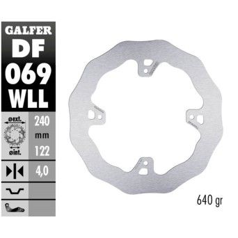 GALFER DISCO CR CRF TRASEIRO FIXO 240x5mm