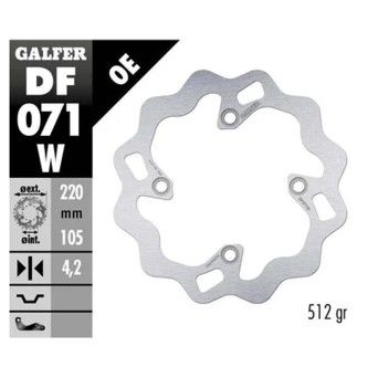 GALFER PS 125 i DISCO FRENTE WAVE