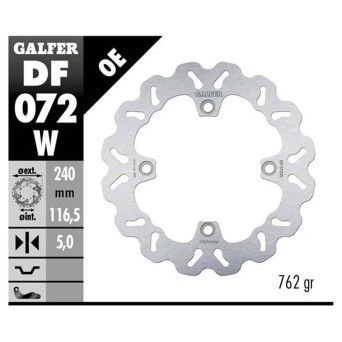 GALFER CB600 HORNET 2007 DISCO TRAS WAVE