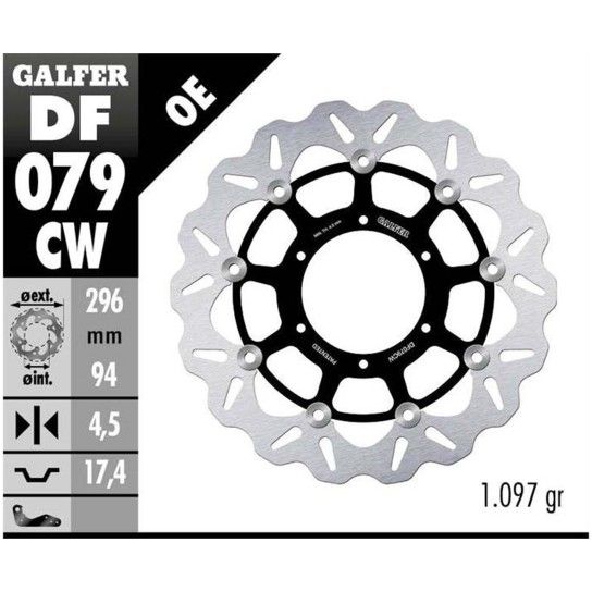 GALFER CBR250/CBR300/CBF1000 DISCO FRENTE 296x4,5mm