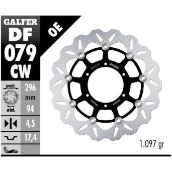 GALFER CBR250/CBR300/CBF1000 DISCO FRENTE 296x4,5mm