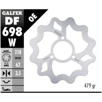 GALFER DT50 DISCO TRAS 218x3,5mm