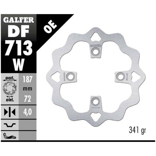 GALFER TRX250 DISCO WAVE FRENTE