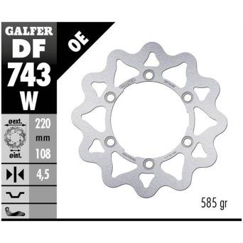 GALFER GAS GAS DISCO TRAS