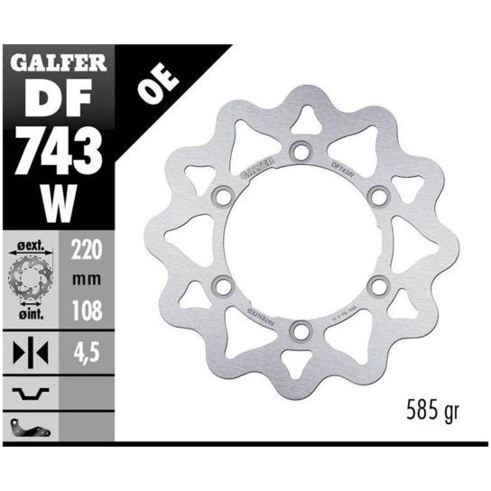 GALFER GAS GAS DISCO TRAS